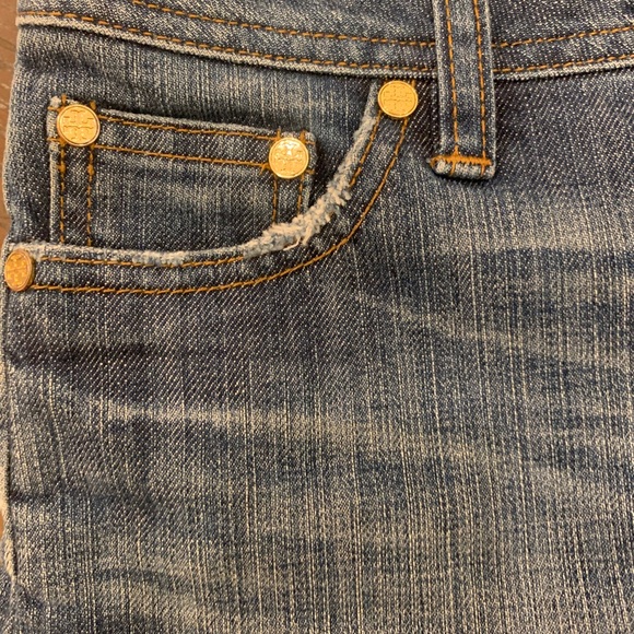Tory Burch size 24 blue jean shorts - Picture 3 of 10